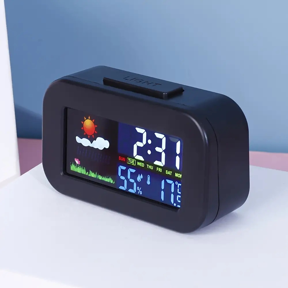 Reloj despertador digital con pantalla a color — Disponible en Temu