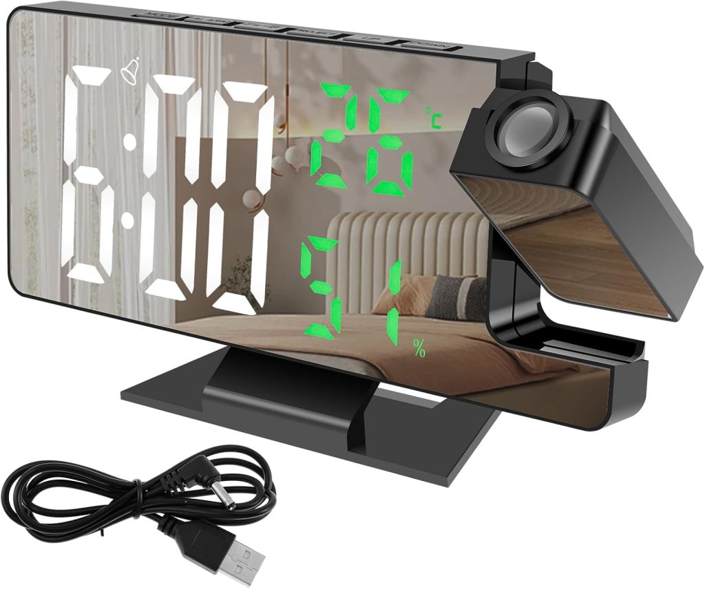 Projection Alarm Clock with 180° Rotatable Projector — Detalles, precio y dónde comprar